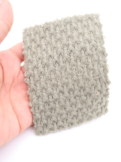 【25AW-035】ウール混ふわふわハニカムニットソー　/0.5ｙあたり=～1500円