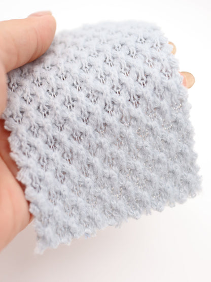 【25AW-035】ウール混ふわふわハニカムニットソー　/0.5ｙあたり=～1500円