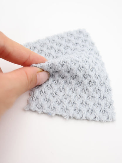 【25AW-035】ウール混ふわふわハニカムニットソー　/0.5ｙあたり=～1500円