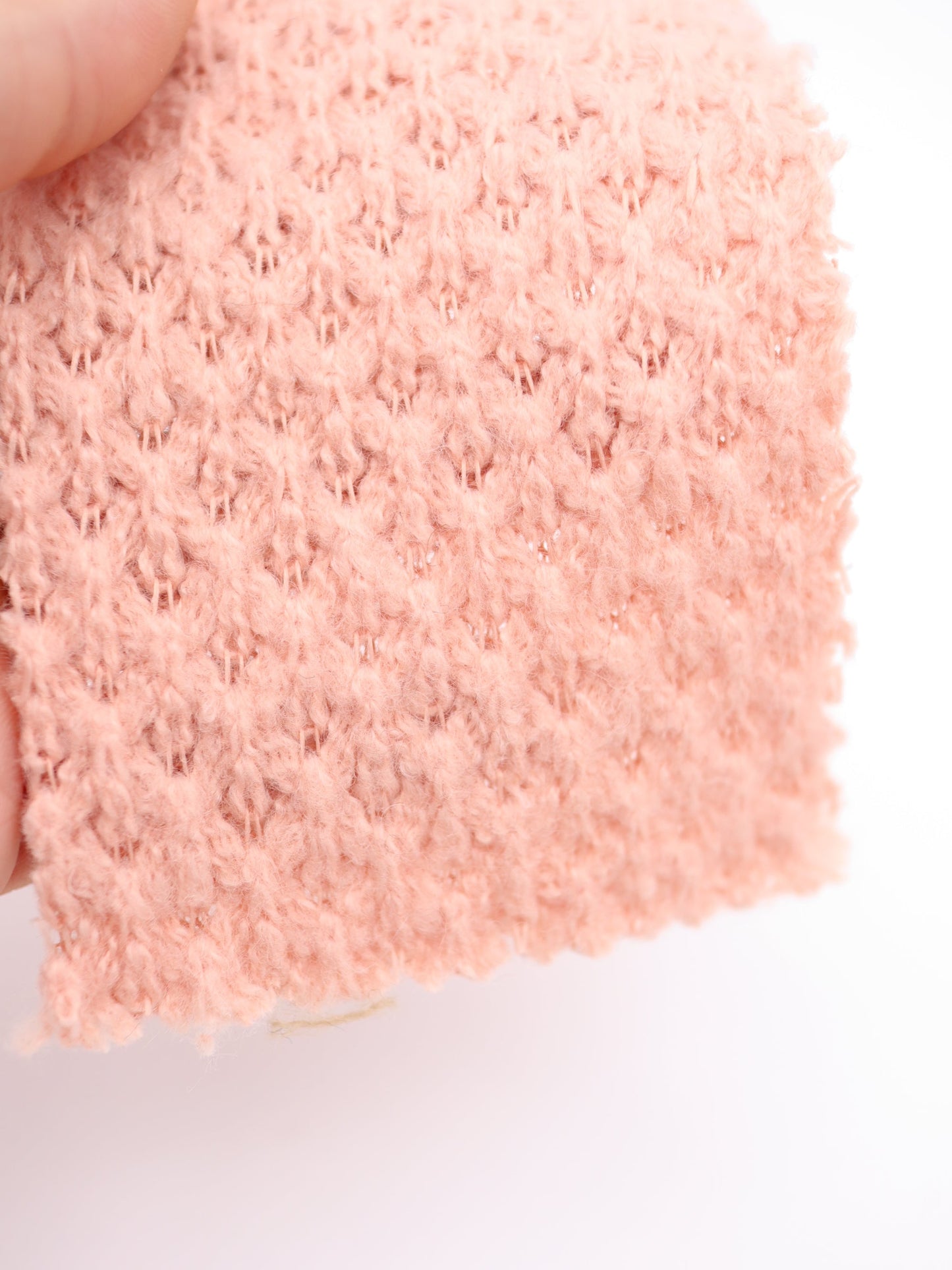 【25AW-035】ウール混ふわふわハニカムニットソー　/0.5ｙあたり=～1500円