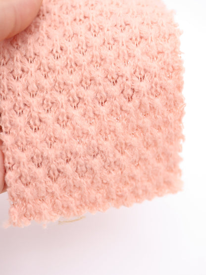 【25AW-035】ウール混ふわふわハニカムニットソー　/0.5ｙあたり=～1500円