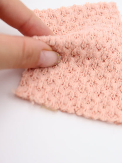 【25AW-035】ウール混ふわふわハニカムニットソー　/0.5ｙあたり=～1500円