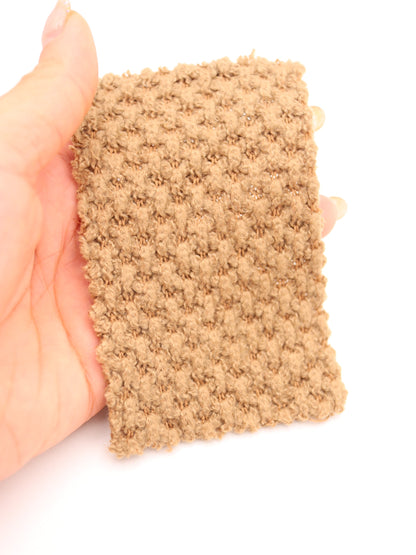 【25AW-035】ウール混ふわふわハニカムニットソー　/0.5ｙあたり=～1500円