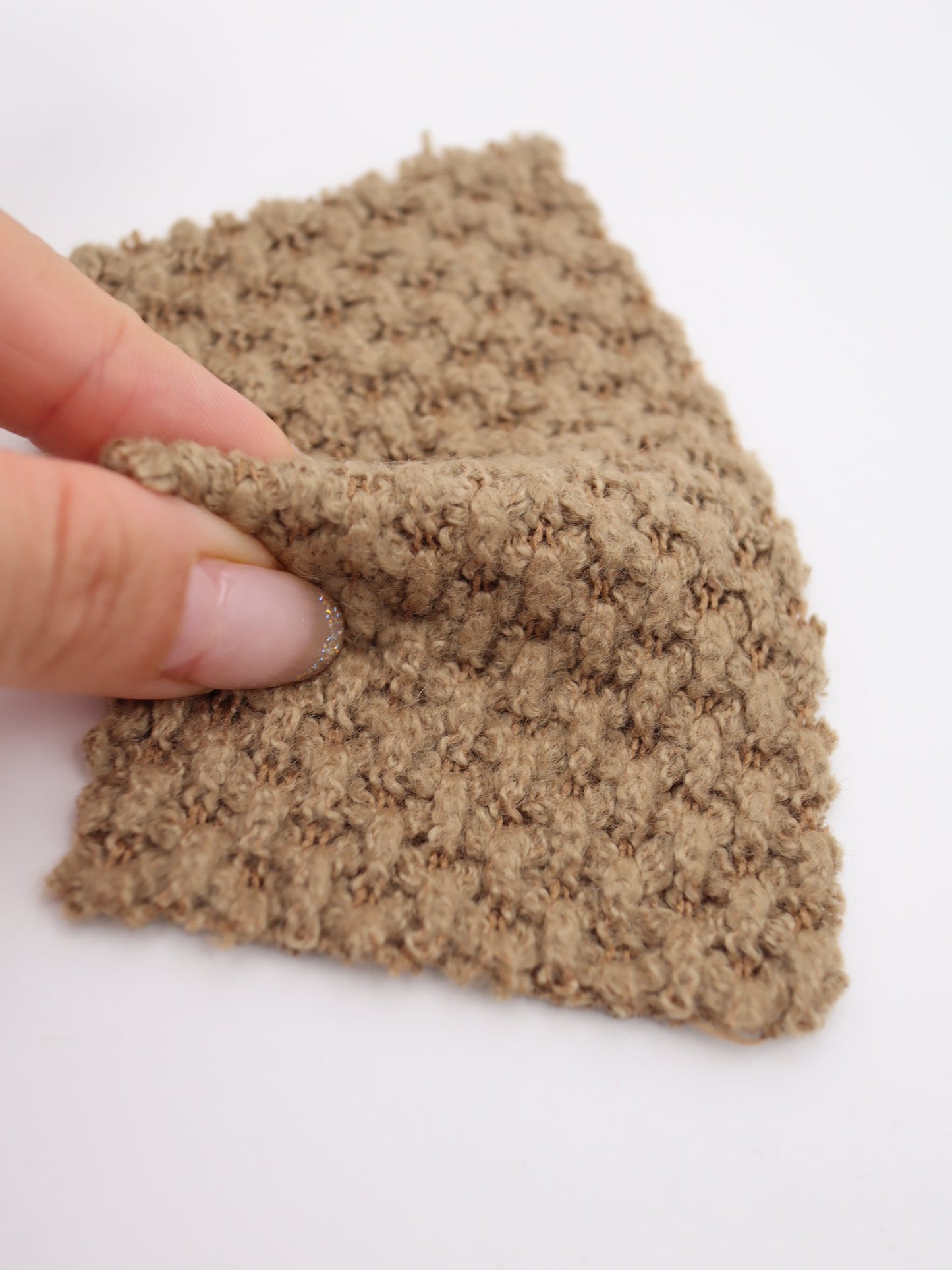 【25AW-035】ウール混ふわふわハニカムニットソー　/0.5ｙあたり=～1500円