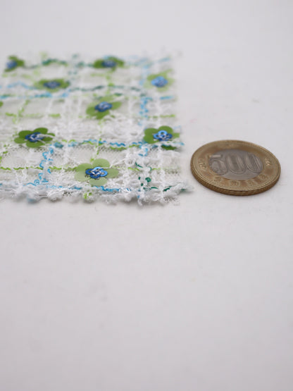 お花スパンコール＆スラブチェック刺繍チュール｜【生地幅】約144センチ 【混率】ポリエステル100%｜ドレス・衣装・雑貨向き｜26AW-300
