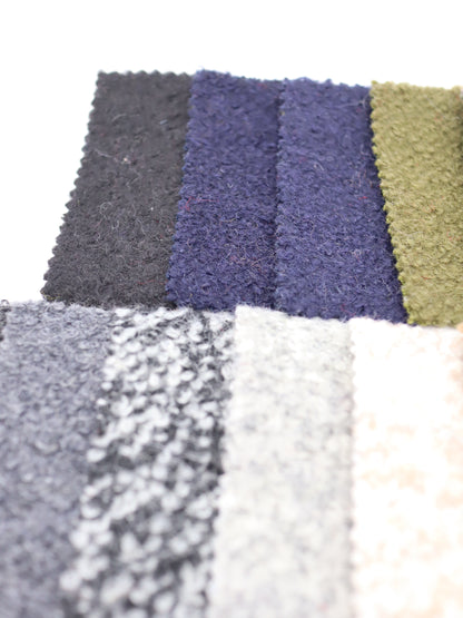 【25AW-010】ウール混くるくる圧縮ブークレニット　/0.5ｙあたり=～1615円