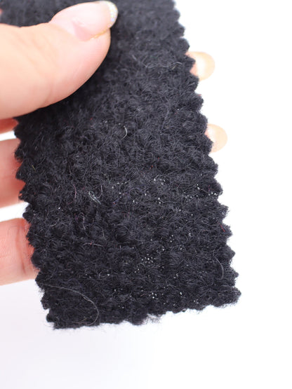 【25AW-010】ウール混くるくる圧縮ブークレニット　/0.5ｙあたり=～1615円