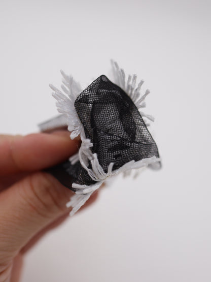 花びら部分ふさふさ立体フラワー刺繍チュール｜【生地幅】約134センチ 【混率】ポリエステル100%｜ドッグウエア・KIDSウエア・衣装・雑貨向き｜26AW-287