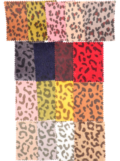 【25AW-039】フェイクハラコ毛足つるつるヒョウ柄プリント　/0.5ｙあたり=～1370円