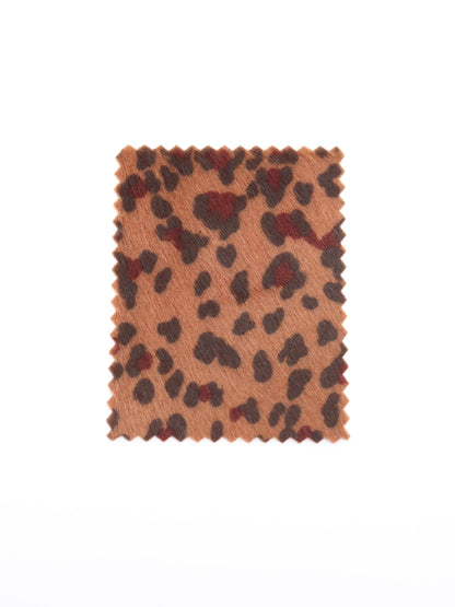 【25AW-039】フェイクハラコ毛足つるつるヒョウ柄プリント　/0.5ｙあたり=～1370円