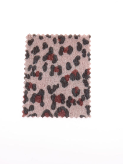 【25AW-039】フェイクハラコ毛足つるつるヒョウ柄プリント　/0.5ｙあたり=～1370円
