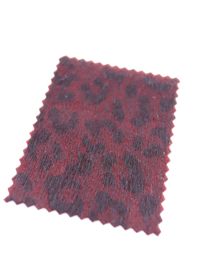 【25AW-039】フェイクハラコ毛足つるつるヒョウ柄プリント　/0.5ｙあたり=～1370円