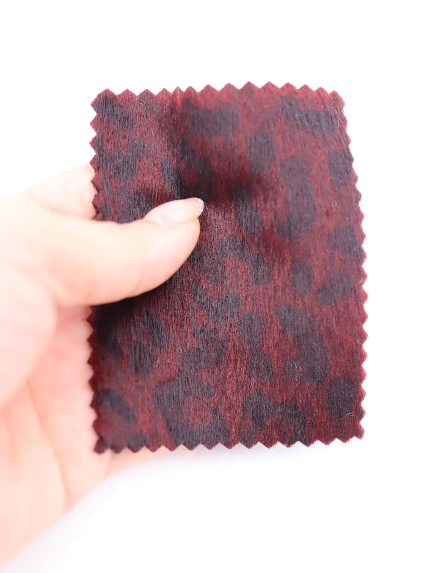 【25AW-039】フェイクハラコ毛足つるつるヒョウ柄プリント　/0.5ｙあたり=～1370円