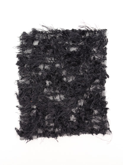 ふわふわフリンジヤーン刺繍チュール｜【生地幅】約127センチ 【混率】ポリエステル100%｜ドッグウエア・KIDSウエア・トップス・ドレス・衣装・雑貨向き｜26AW-288