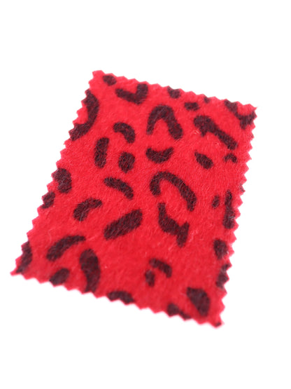 【25AW-039】フェイクハラコ毛足つるつるヒョウ柄プリント　/0.5ｙあたり=～1370円