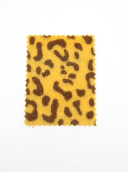 【25AW-039】フェイクハラコ毛足つるつるヒョウ柄プリント　/0.5ｙあたり=～1370円