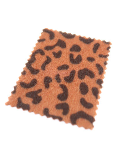 【25AW-039】フェイクハラコ毛足つるつるヒョウ柄プリント　/0.5ｙあたり=～1370円