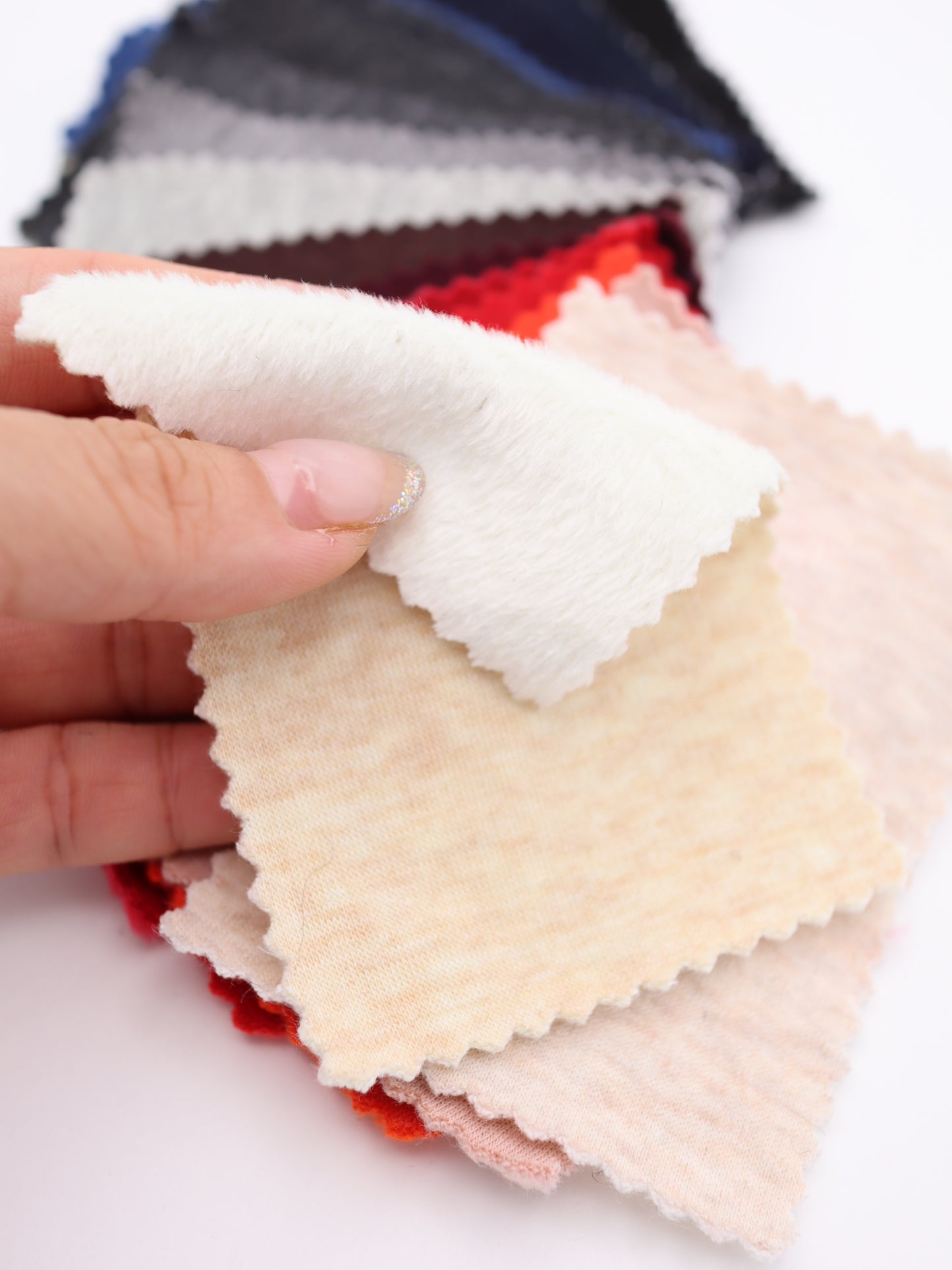 【25AW-041】かわいいリバーシブル裏ミニファースウェット　/0.5ｙあたり=～1105円