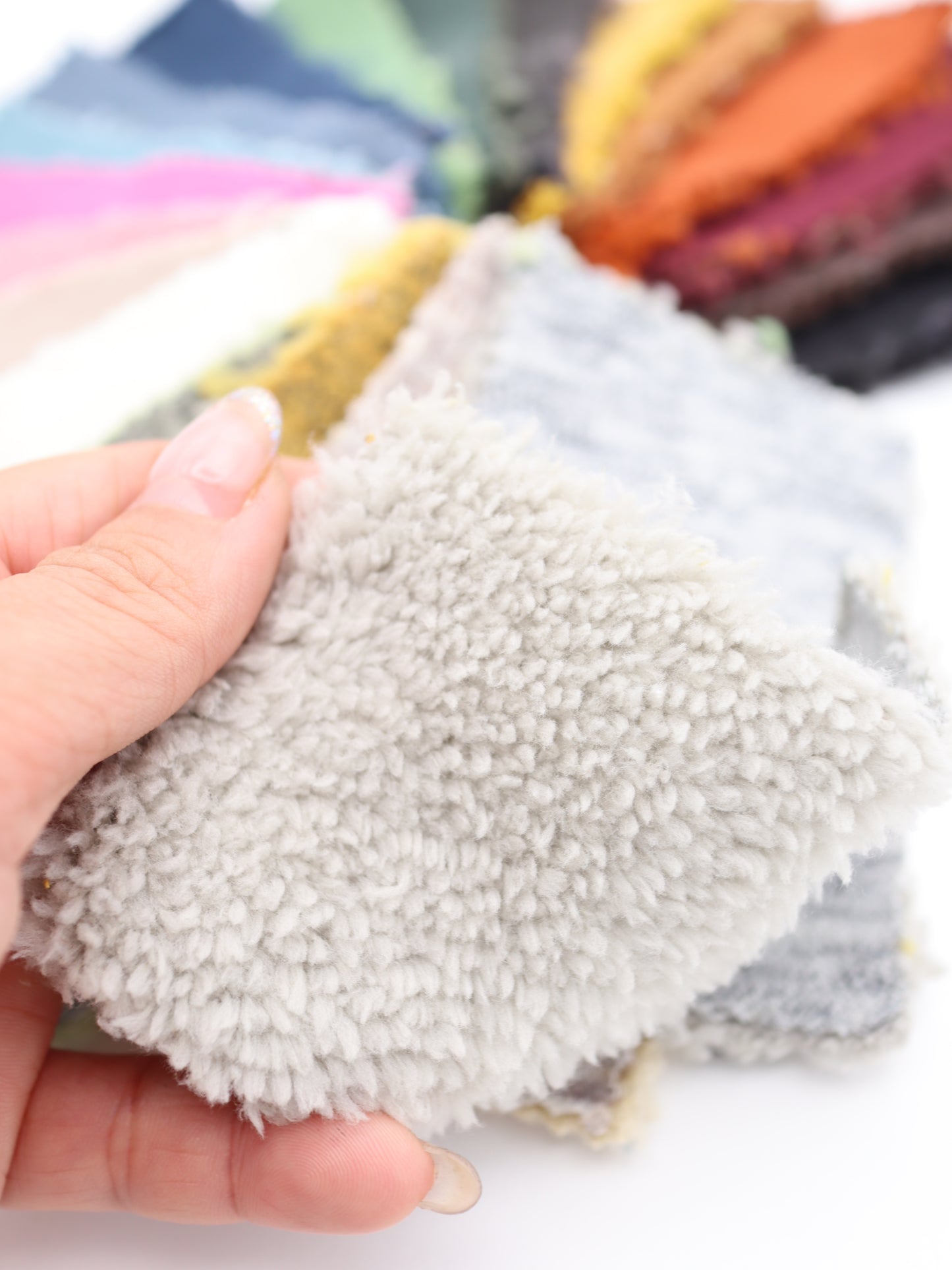 【25AW-040】かわいいリバーシブルWフェイス裏ソフトボアスウェット　/0.5ｙあたり=～1160円