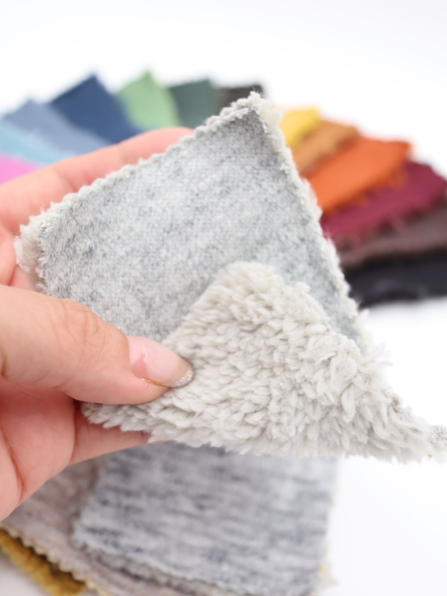 【25AW-040】かわいいリバーシブルWフェイス裏ソフトボアスウェット　/0.5ｙあたり=～1160円