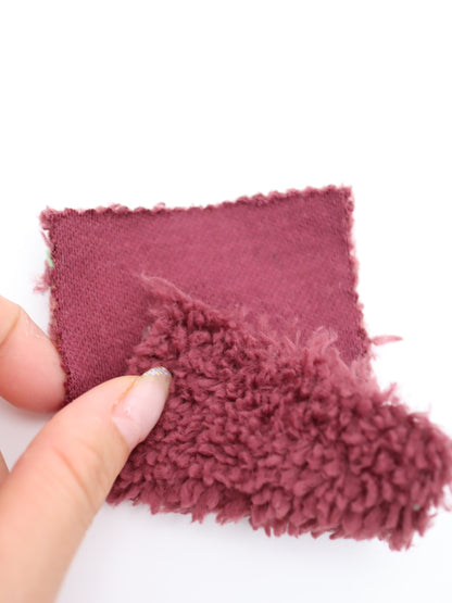 【25AW-040】かわいいリバーシブルWフェイス裏ソフトボアスウェット　/0.5ｙあたり=～1160円