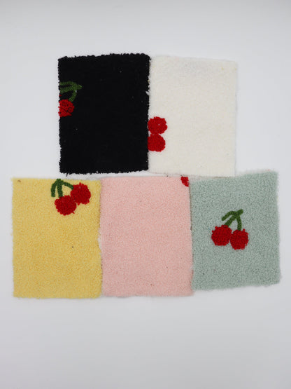 【25AW-159】さくらんぼ両面ボアニット　/0.5ｙあたり=～1440円