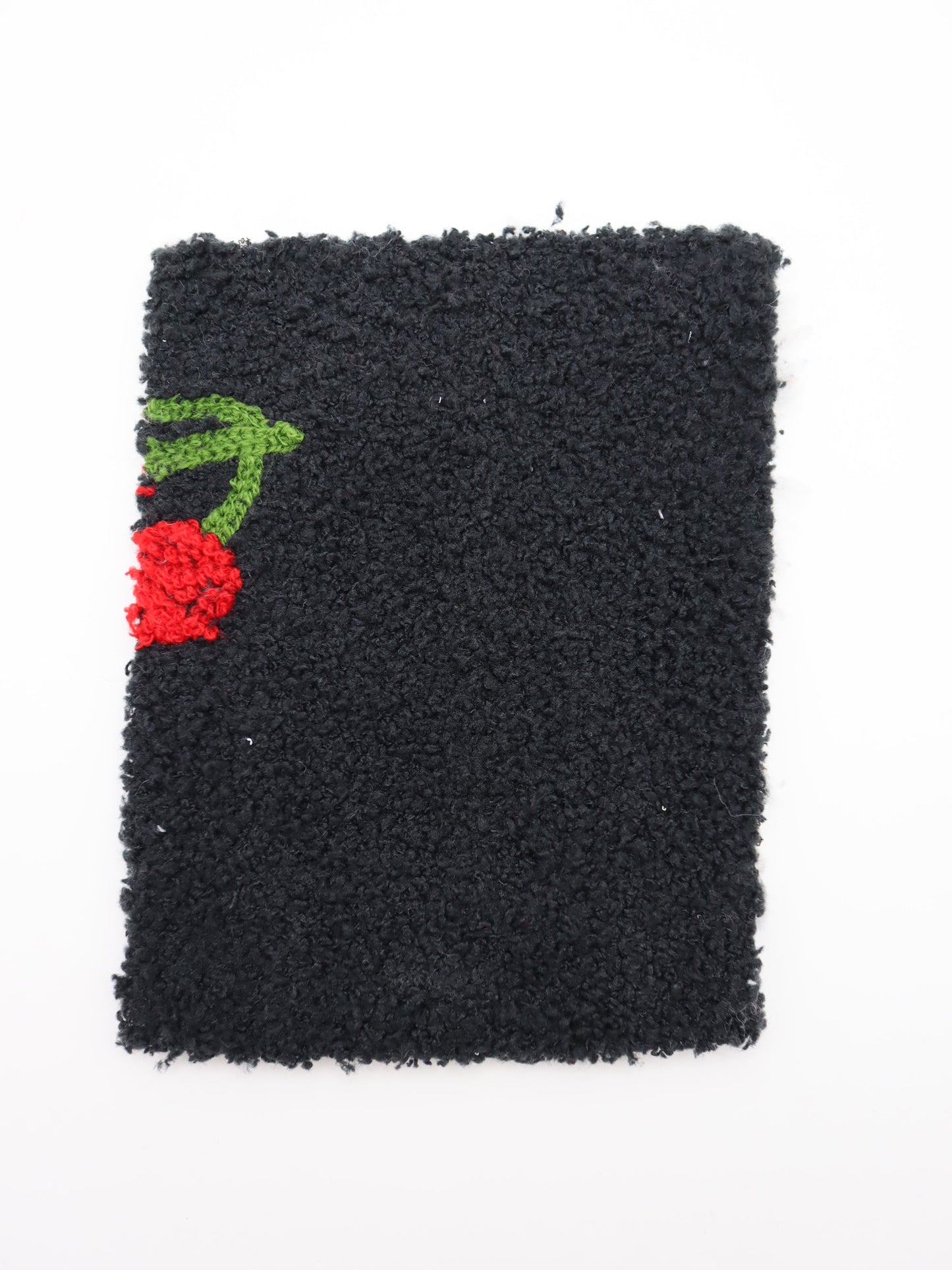 【25AW-159】さくらんぼ両面ボアニット　/0.5ｙあたり=～1440円