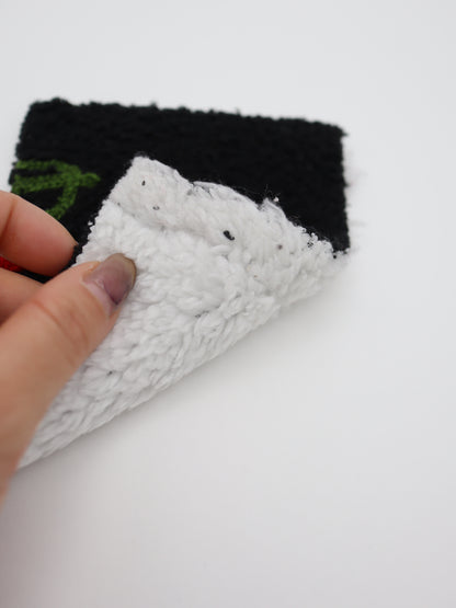 【25AW-159】さくらんぼ両面ボアニット　/0.5ｙあたり=～1440円