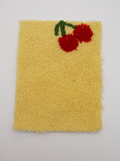 【25AW-159】さくらんぼ両面ボアニット　/0.5ｙあたり=～1440円