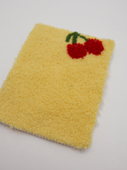 【25AW-159】さくらんぼ両面ボアニット　/0.5ｙあたり=～1440円