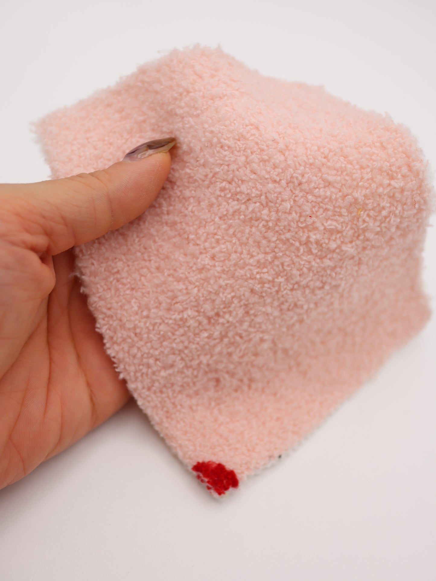 【25AW-159】さくらんぼ両面ボアニット　/0.5ｙあたり=～1440円