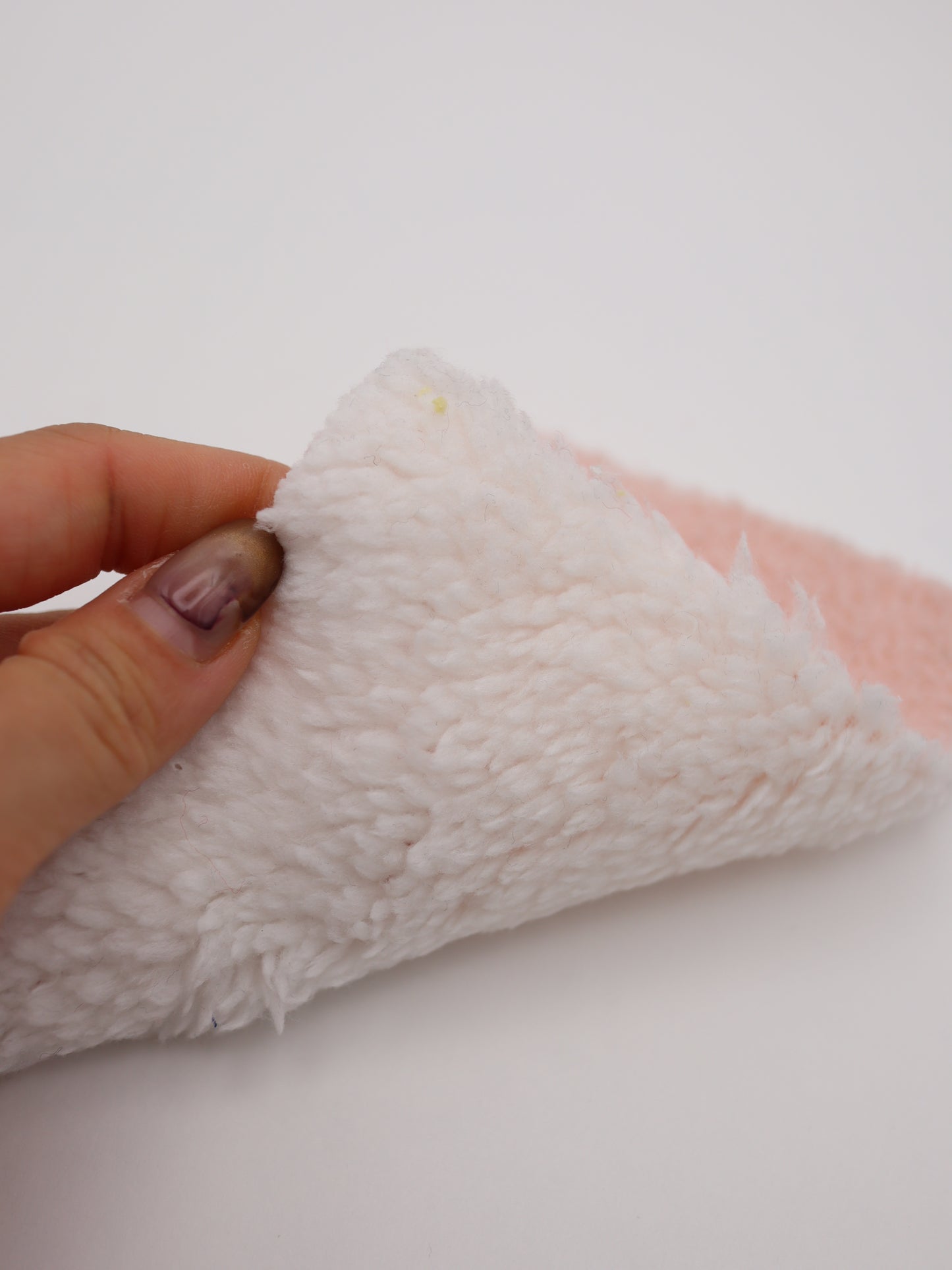 【25AW-159】さくらんぼ両面ボアニット　/0.5ｙあたり=～1440円