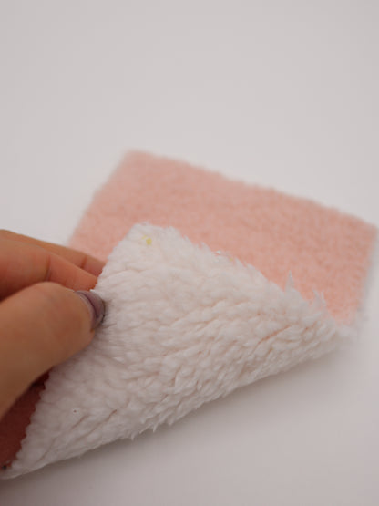 【25AW-159】さくらんぼ両面ボアニット　/0.5ｙあたり=～1440円