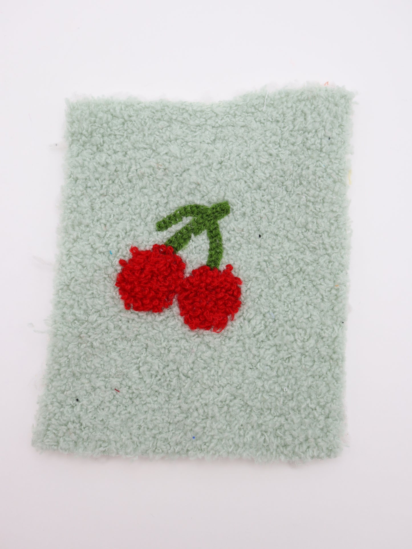 【25AW-159】さくらんぼ両面ボアニット　/0.5ｙあたり=～1440円