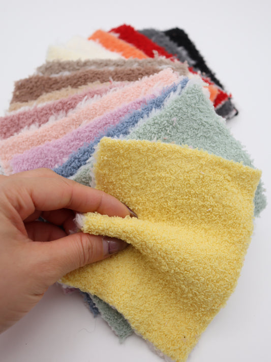 【25AW-154】無地の両面ボアニット　/0.5ｙあたり=～1265円