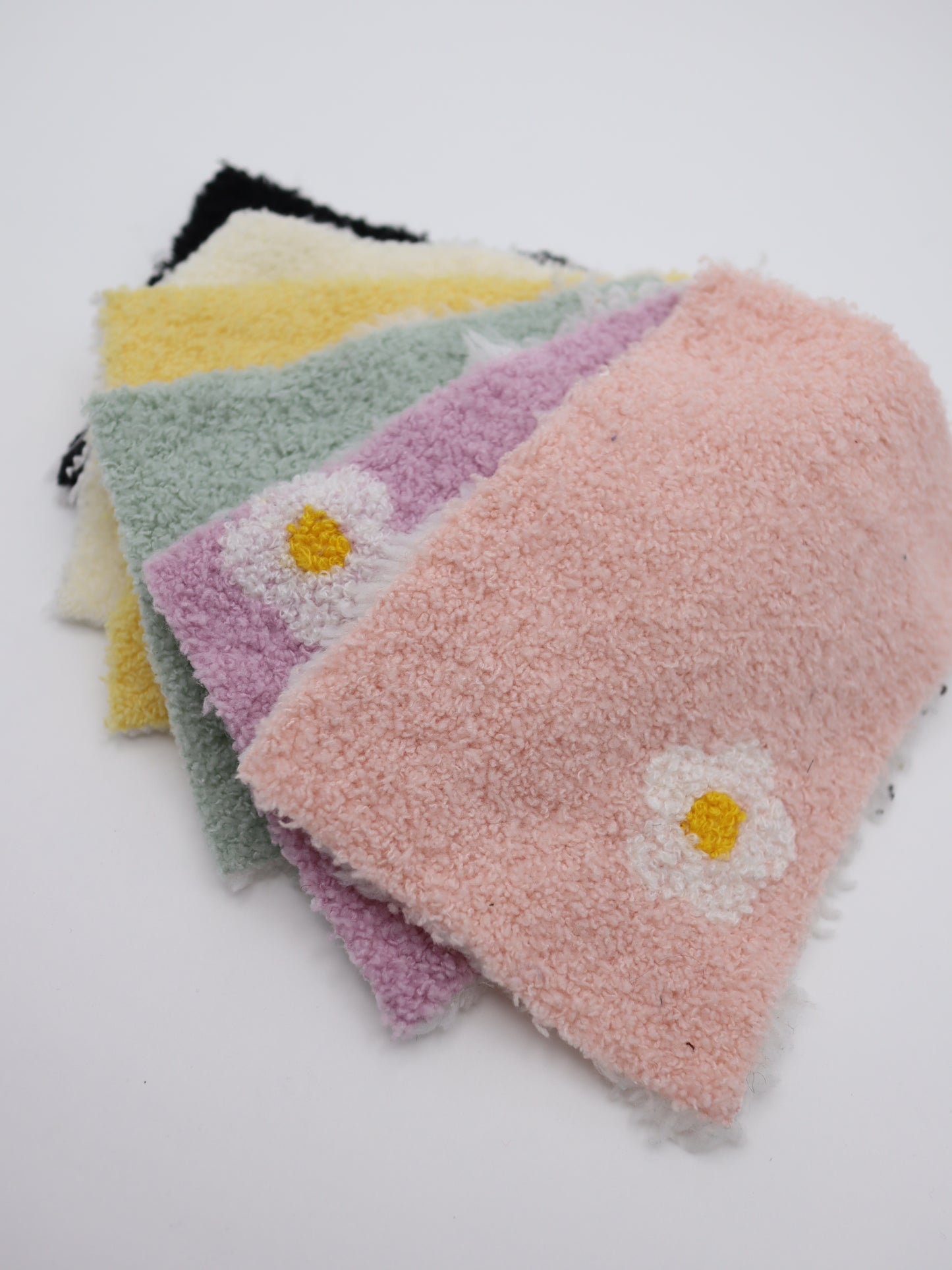 【25AW-158】レトロフラワー両面ボアニット　/0.5ｙあたり=～1265円