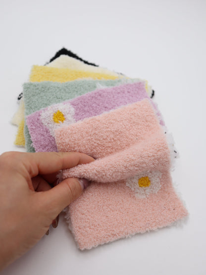 【25AW-158】レトロフラワー両面ボアニット　/0.5ｙあたり=～1265円