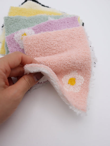 【25AW-158】レトロフラワー両面ボアニット　/0.5ｙあたり=～1265円