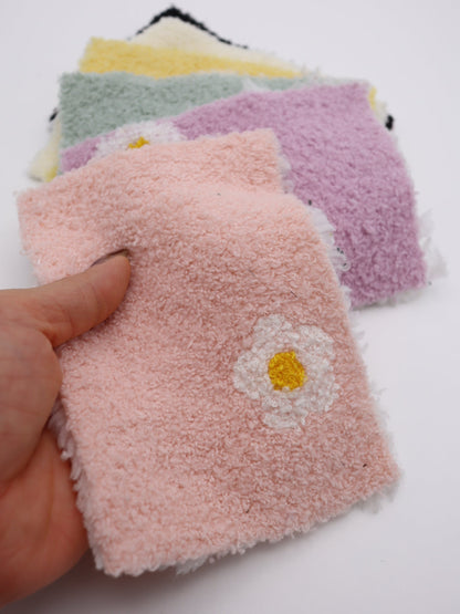 【25AW-158】レトロフラワー両面ボアニット　/0.5ｙあたり=～1265円