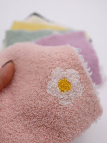 【25AW-158】レトロフラワー両面ボアニット　/0.5ｙあたり=～1265円