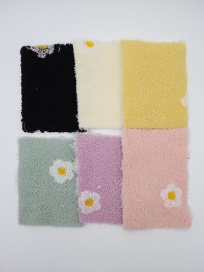 【25AW-158】レトロフラワー両面ボアニット　/0.5ｙあたり=～1265円