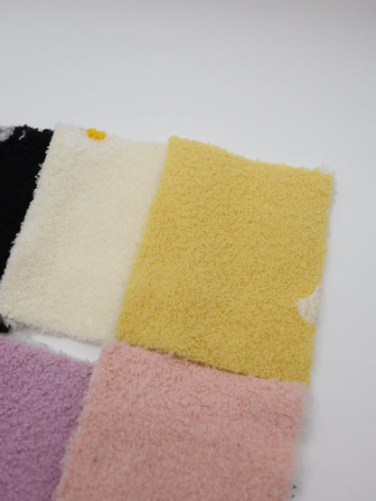 【25AW-158】レトロフラワー両面ボアニット　/0.5ｙあたり=～1265円