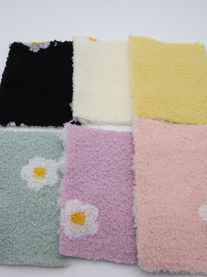 【25AW-158】レトロフラワー両面ボアニット　/0.5ｙあたり=～1265円