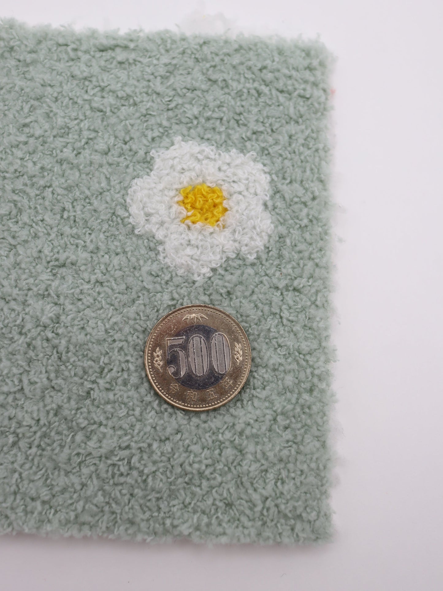 【25AW-158】レトロフラワー両面ボアニット　/0.5ｙあたり=～1265円