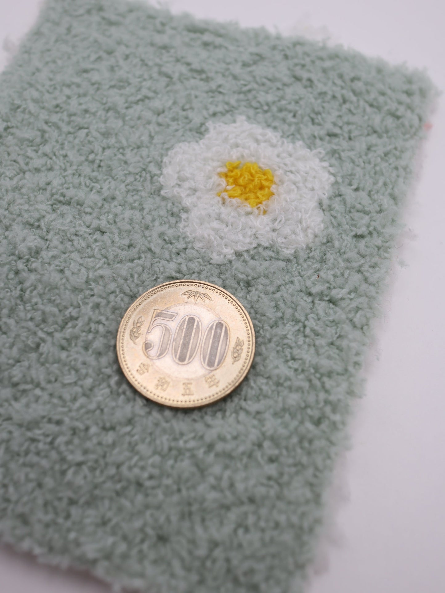 【25AW-158】レトロフラワー両面ボアニット　/0.5ｙあたり=～1265円