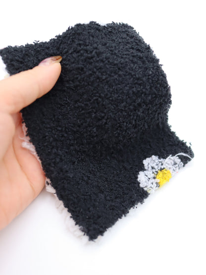 【25AW-158】レトロフラワー両面ボアニット　/0.5ｙあたり=～1265円