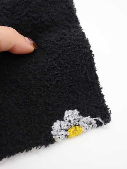 【25AW-158】レトロフラワー両面ボアニット　/0.5ｙあたり=～1265円