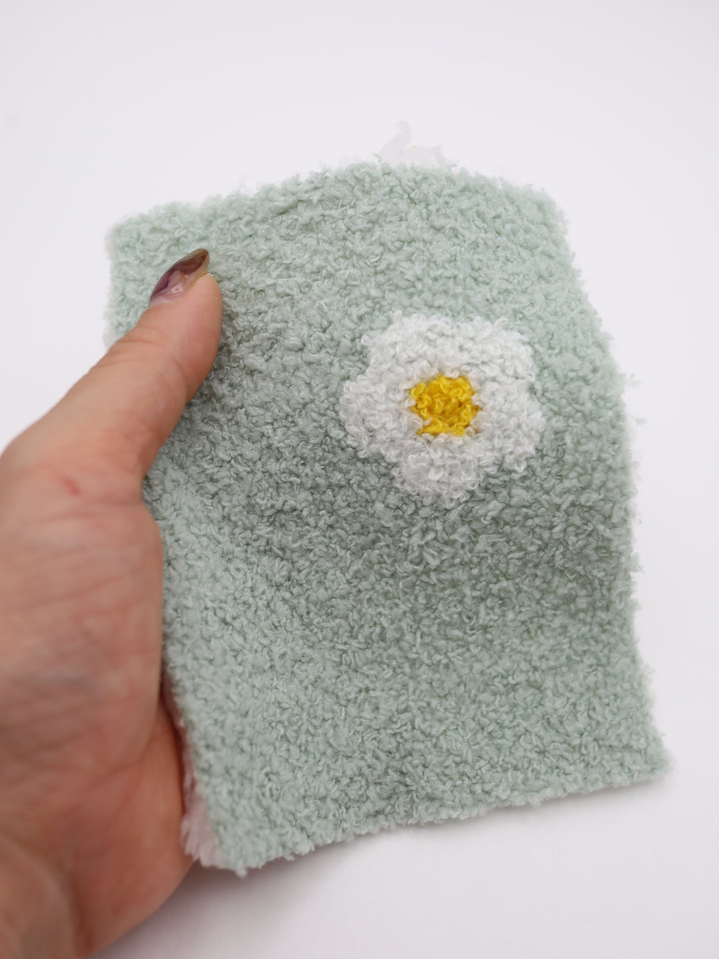 【25AW-158】レトロフラワー両面ボアニット　/0.5ｙあたり=～1265円