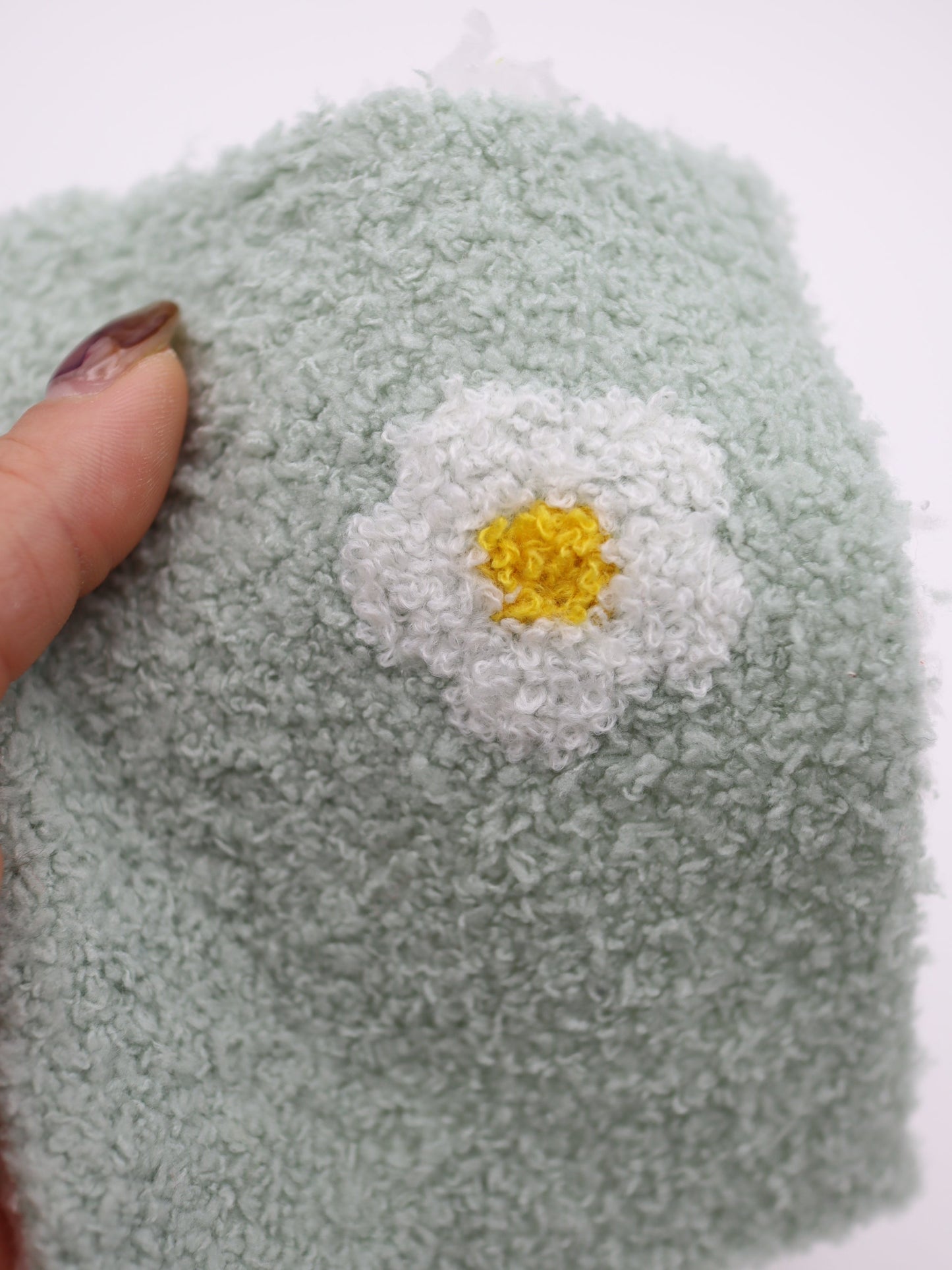 【25AW-158】レトロフラワー両面ボアニット　/0.5ｙあたり=～1265円