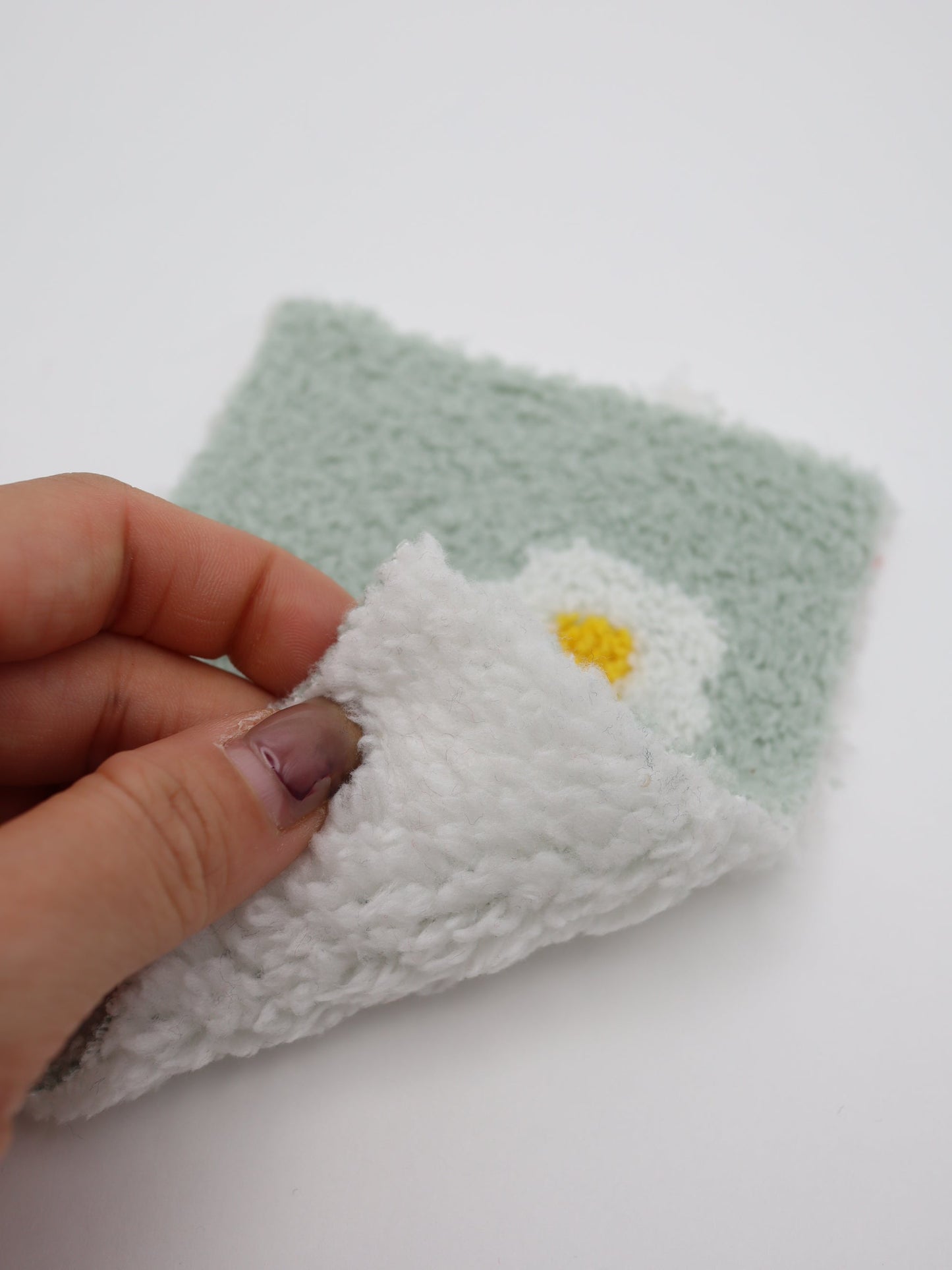 【25AW-158】レトロフラワー両面ボアニット　/0.5ｙあたり=～1265円